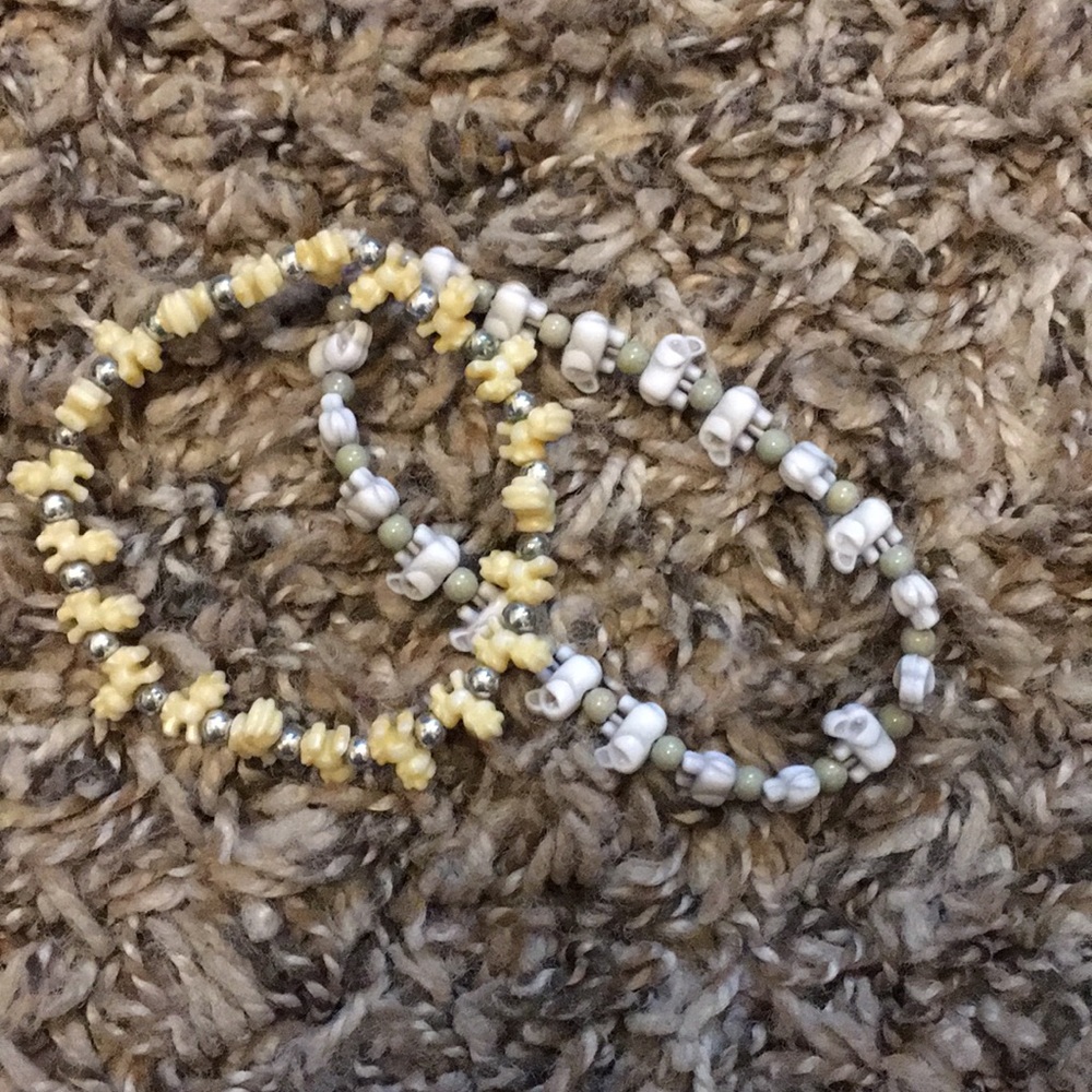 Pony and elephant anklets
